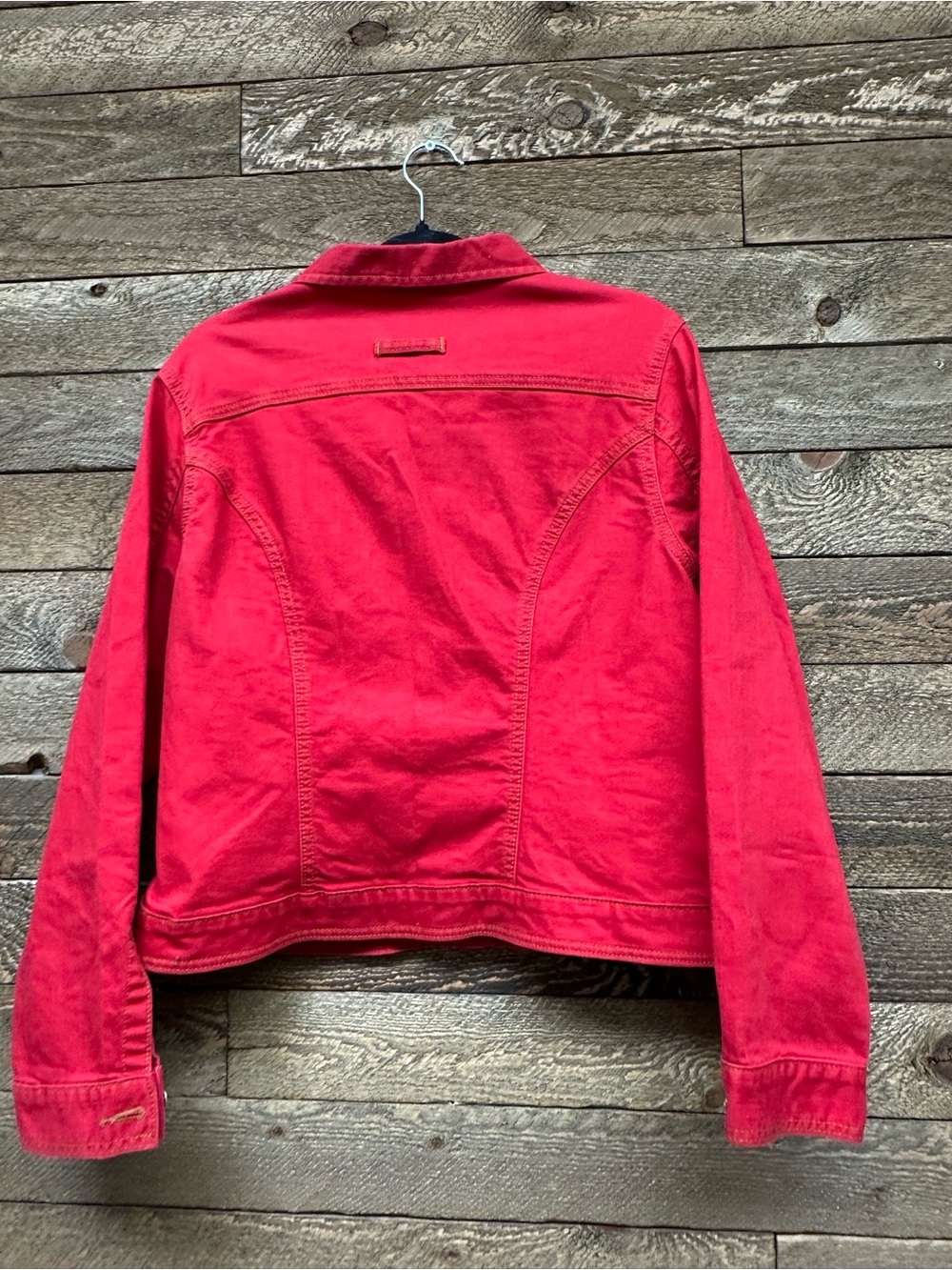 Cabi red denim jacket Size Large - Picture 3 of 8